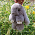 Stuffed Animals Rabbit Fur Ball Keychain Plush Animals Keychain Bunny keychain